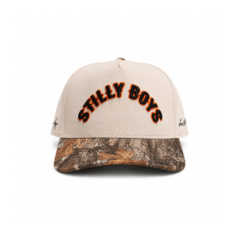 Stilly Boys arched logo hat, front