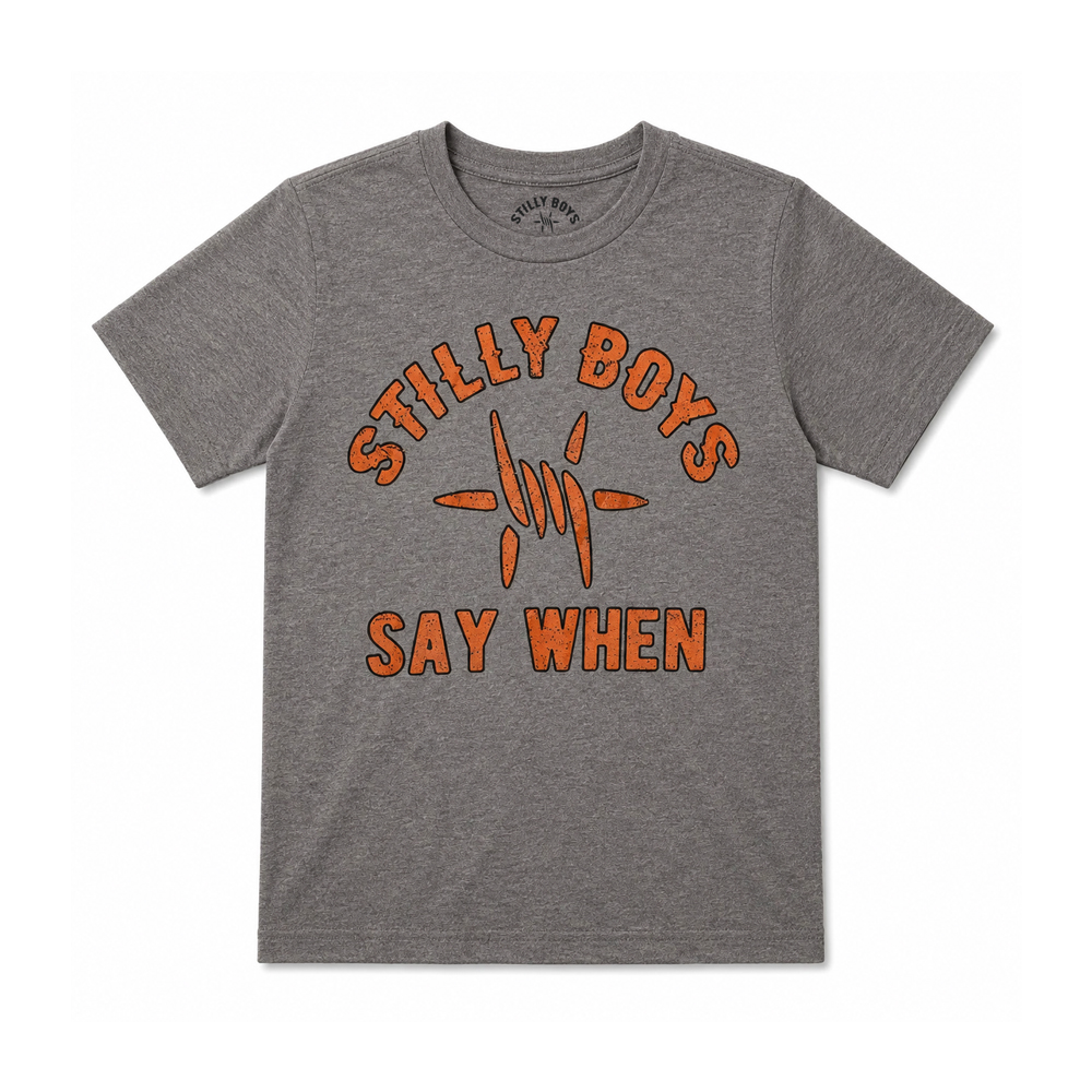 Stilly Boys youth tee in heather gray, front